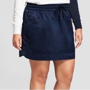 Hunter Skirt Blue Satin XL Elastic Waist